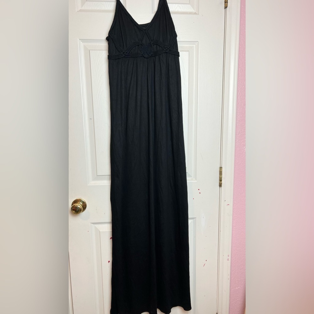 BANANA REPUBLIC black maxi dress size S - Picture 6 of 10